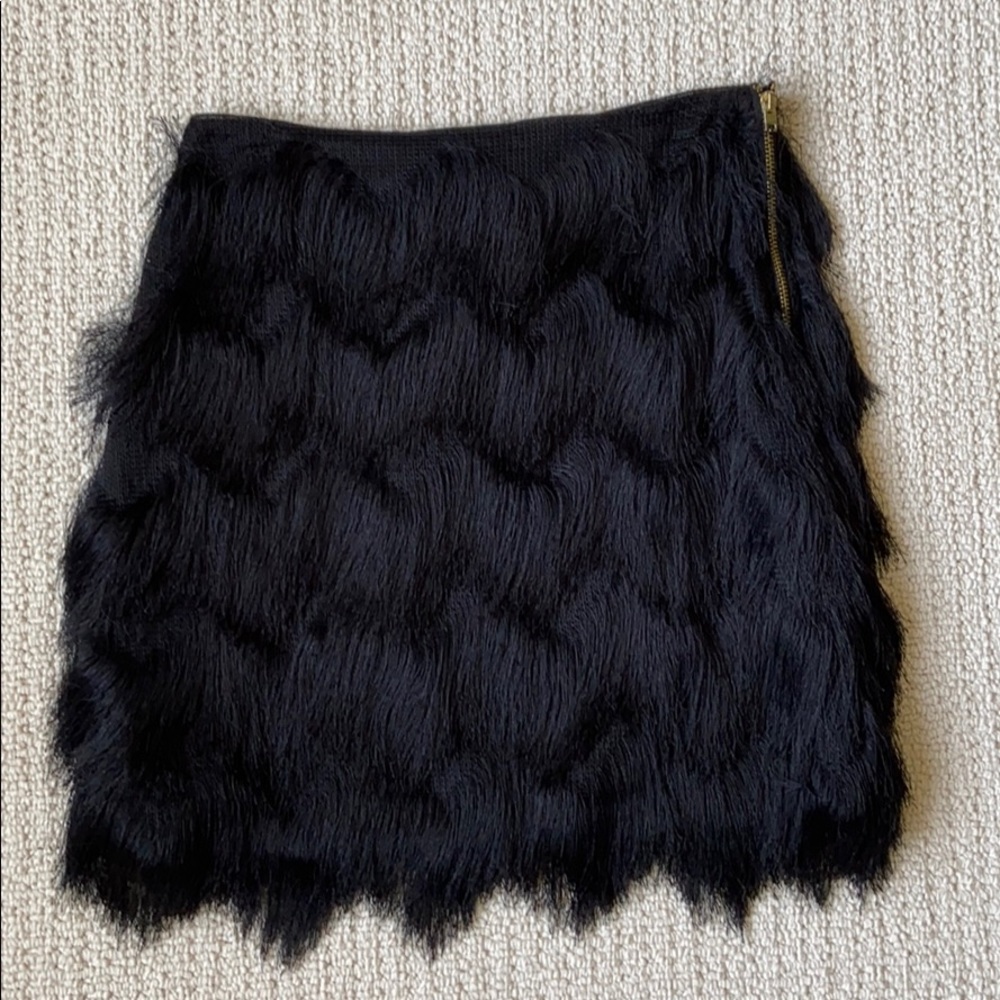 Fringe mini skirt
